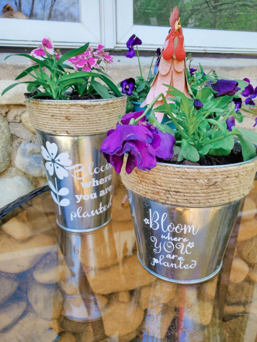 Cricut Diy Flower Pots + Free Svg File