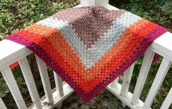 Granny Triangle Crochet Shawl