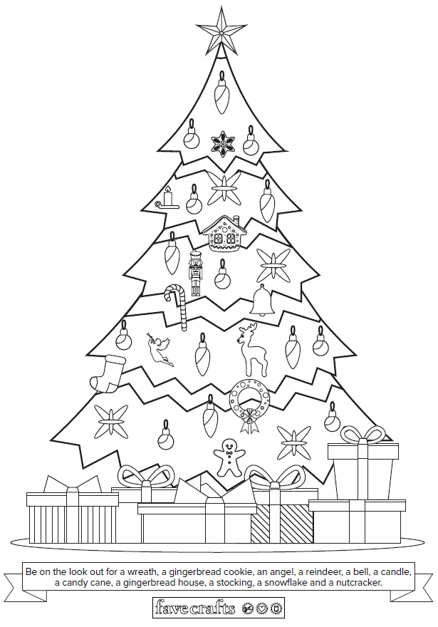 christmas tree free printable hidden picture for adults favecrafts com