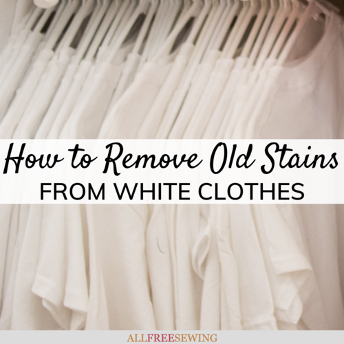Removing stains online from white clothing