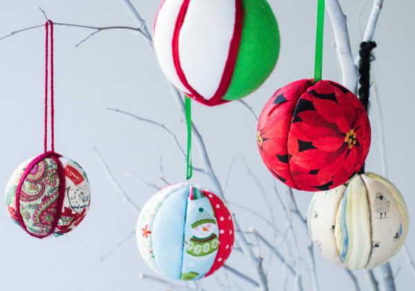 Simple No-Sew Quilted Ornaments