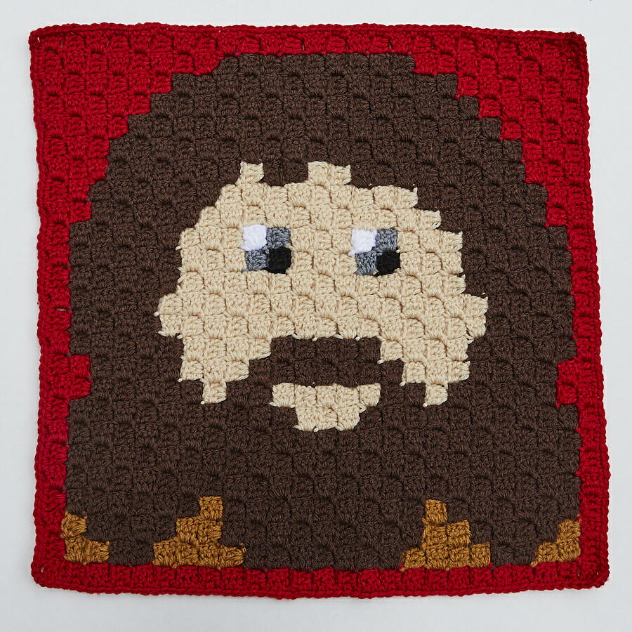 Rubeus Hagrid C2c Crochet Block | AllFreeCrochet.com