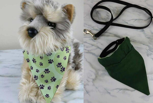 Cute Dog Bandana Collar With Pattern