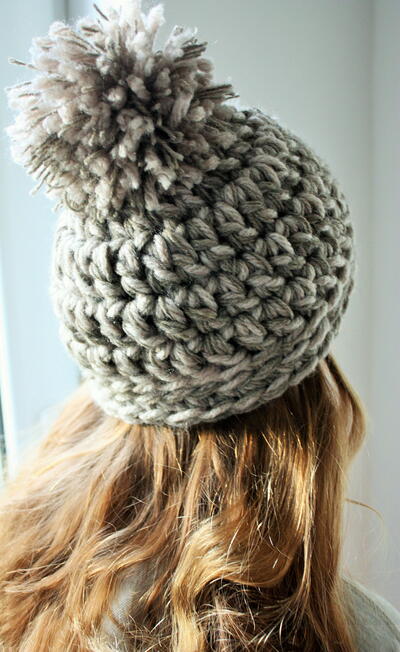 Easy To Crochet Chunky Beanie Hat