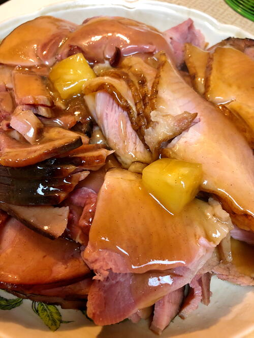 Slow Cooker Brown Sugar Pineapple Ham