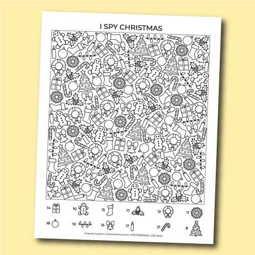 Printable I Spy Christmas