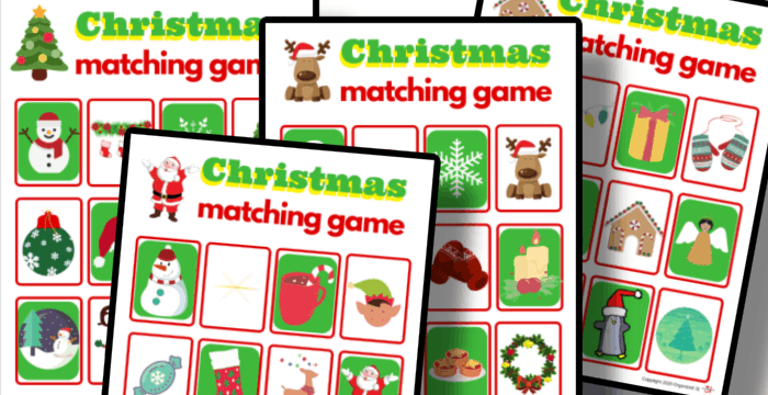 Christmas Memory Matching Game | AllFreePaperCrafts.com