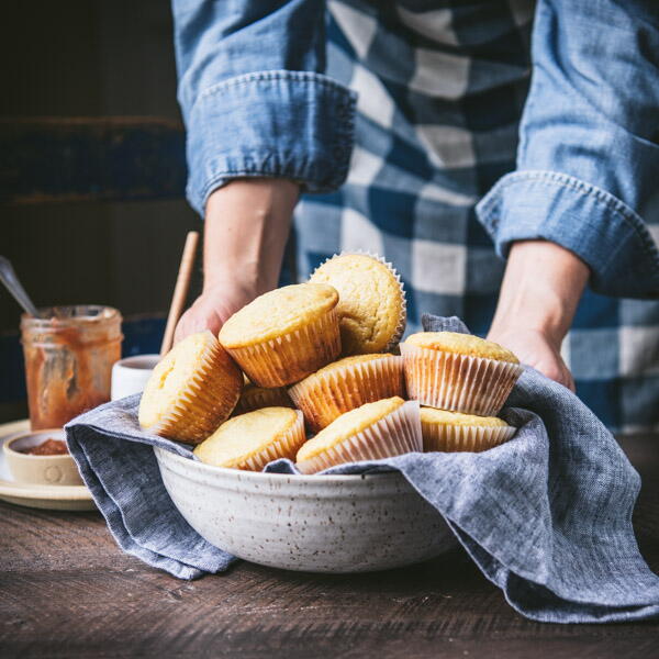 Sweet Brown Sugar Cornbread Muffins