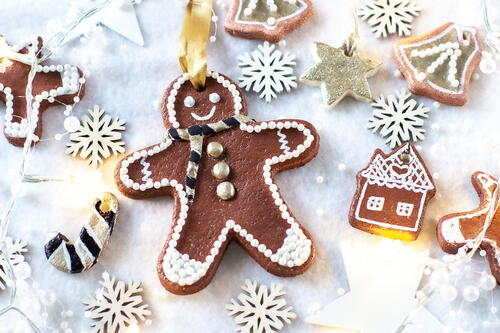 Salt Dough Gingerbread Ornaments