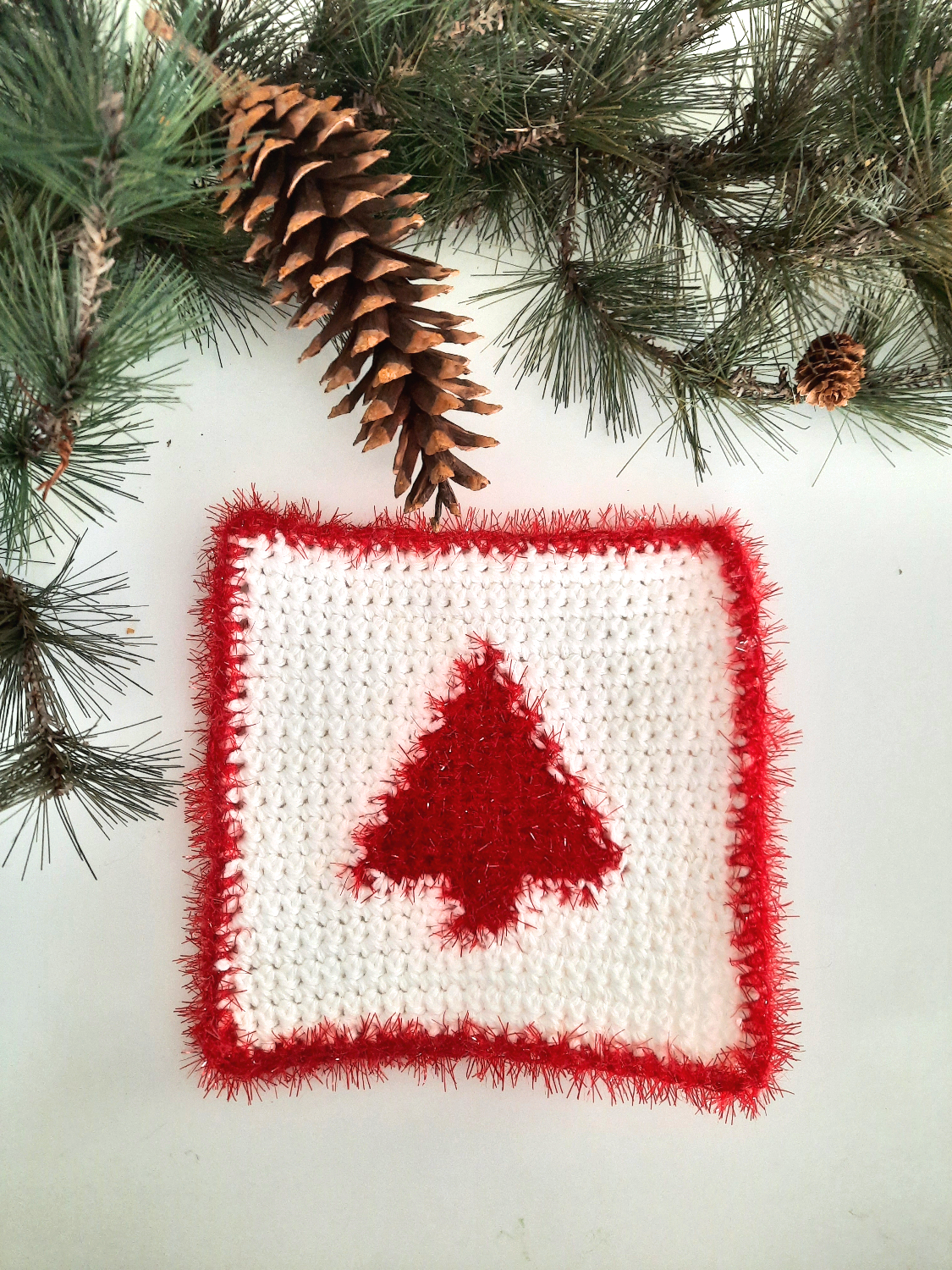 40+ Knitted Christmas Tree Dishcloth Patterns Free