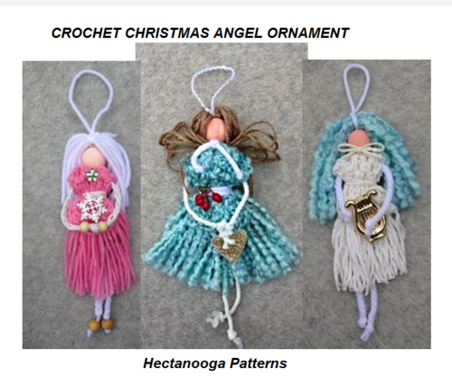 Crochet Yarn Angel Ornament