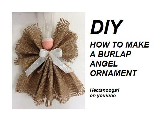 Burlap Angel Ornament