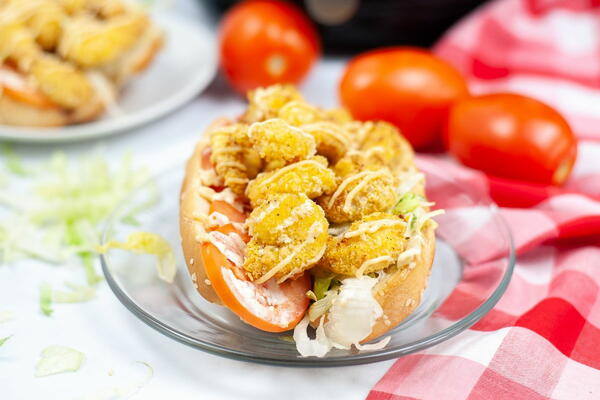 Air Fryer Shrimp Po Boy