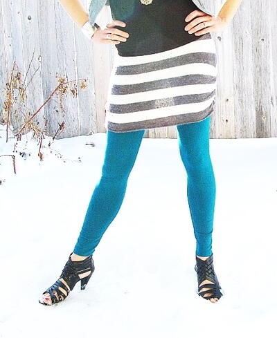 Incredibly Simple Refashioned Sweater Skirt