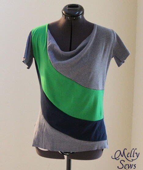 Draped Color Block Tee