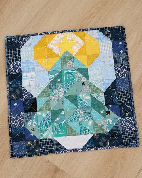 Scrappy Christmas Tree Mini Quilt