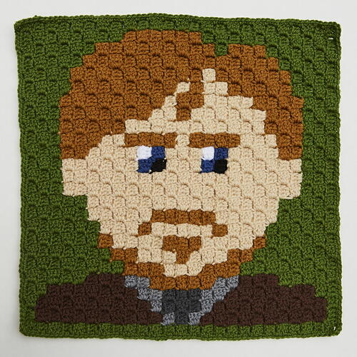 Remus Lupin C2c Crochet Block