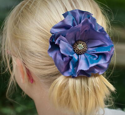 How to Make a Gathered Fabric Flower