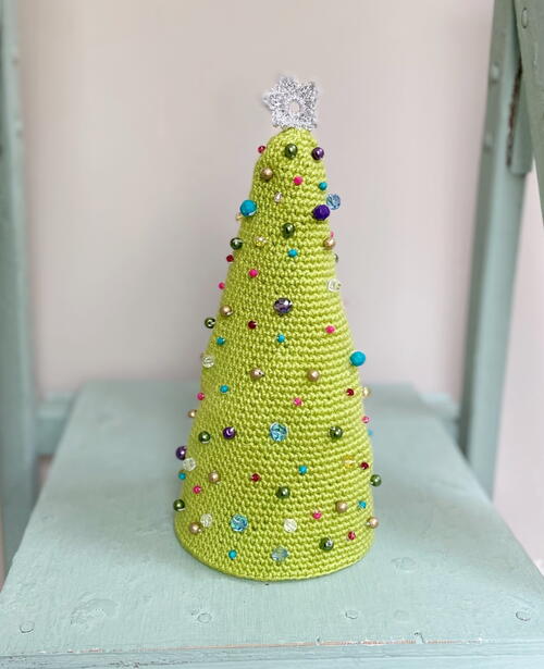 Beaded Amigurumi Crochet Christmas Tree 