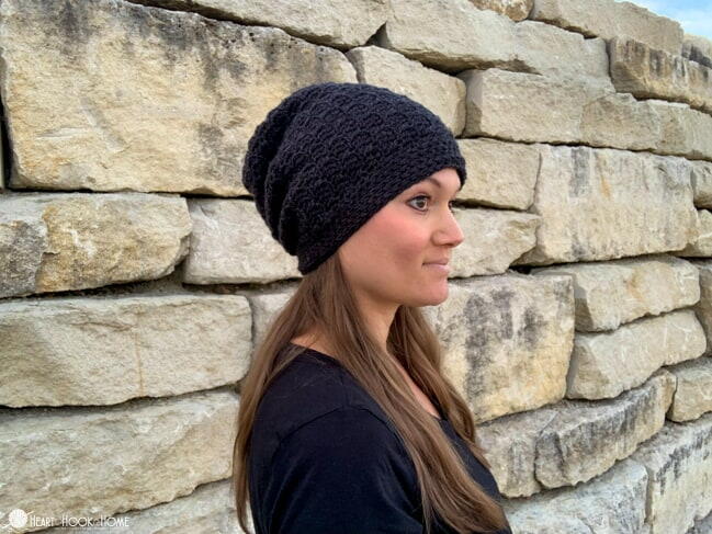 Bricktown Slouch: Free Slouchy Beanie Crochet Pattern