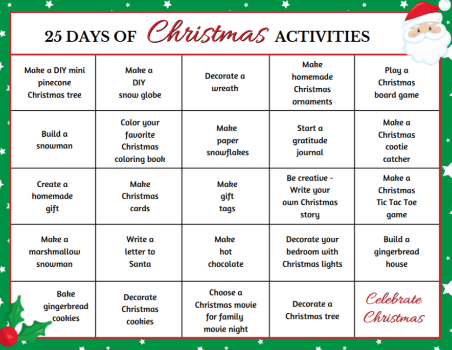 25 Days Of Christmas Activities | AllFreeKidsCrafts.com