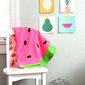Watermelon Seeds Easy Baby Blanket
