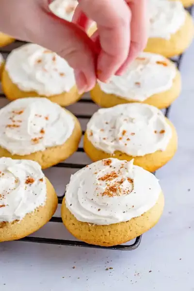 Frosted Eggnog Sugar Cookies