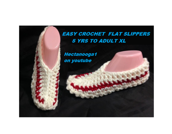 Crochet Slippers Worked Flat