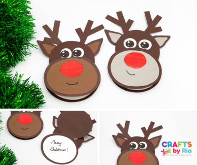 Reindeer Christmas Card For Kids