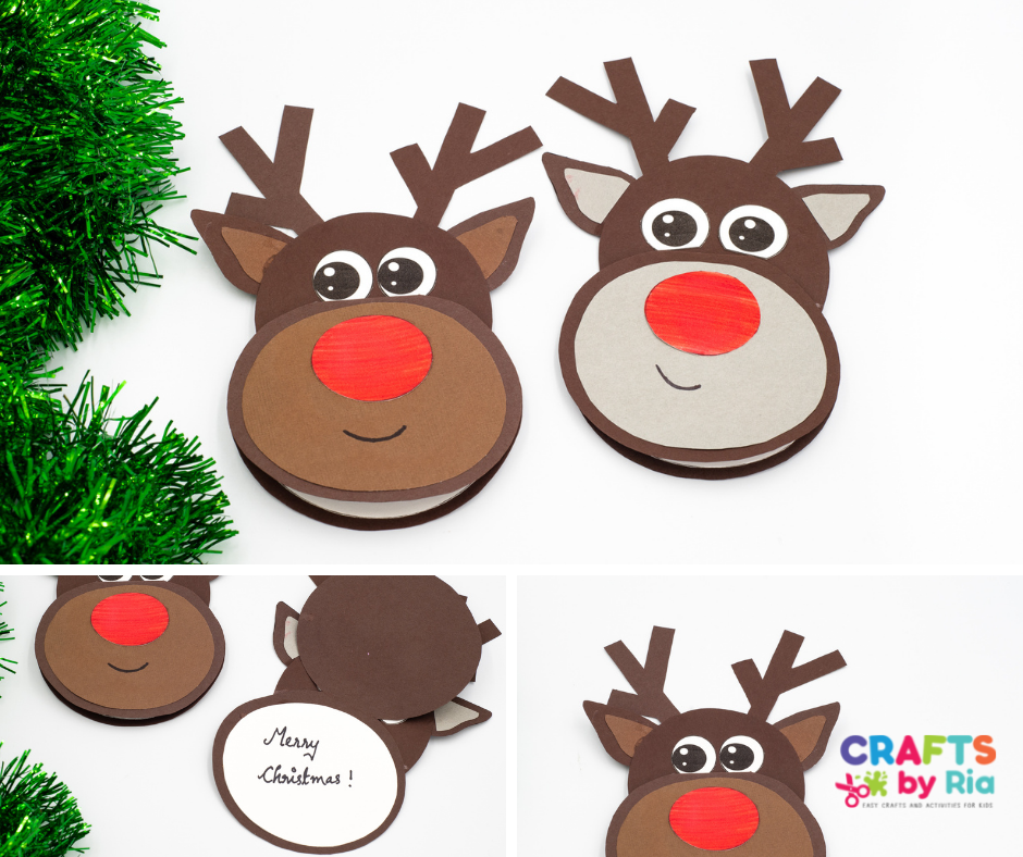 Reindeer Christmas Card For Kids | FaveCrafts.com