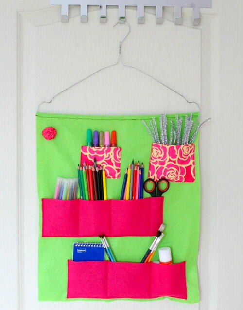 School Supplies Felt Organizer