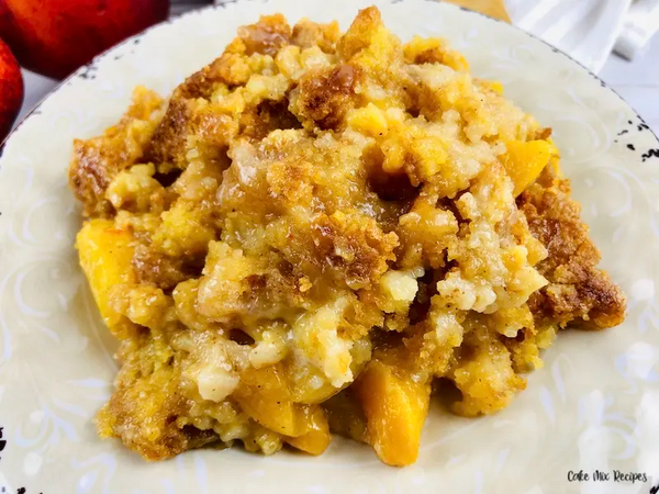 Dump Cake With Peaches