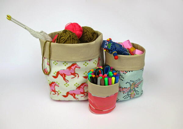 DIY Fabric Storage Bins