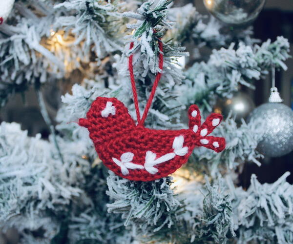 Nordic Dove Xmas Tree Ornament