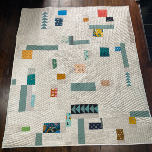 Modern Improv Scrap Quilt