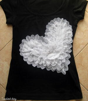 Ruffled Heart T Shirt