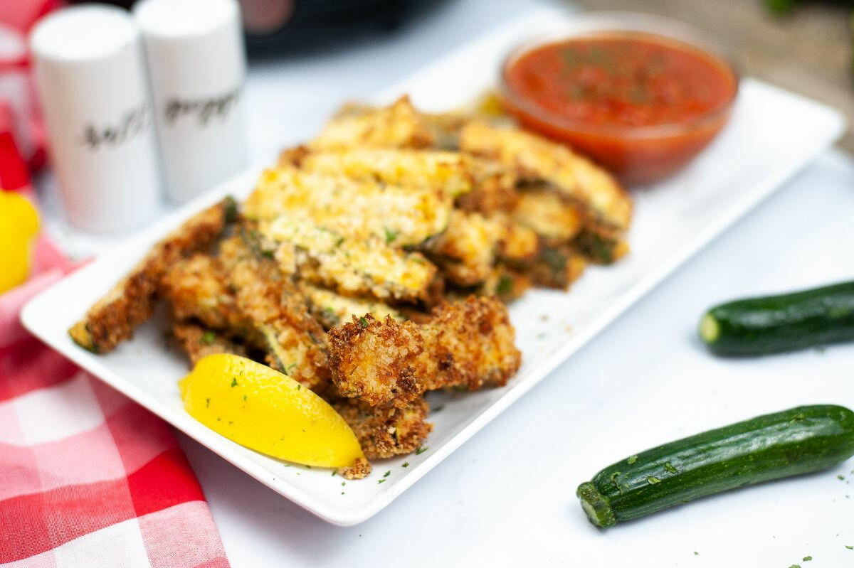 Air Fryer Zucchini Fries | FaveHealthyRecipes.com