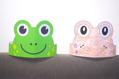 Paper Frog Hat 