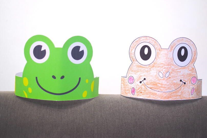 paper frog hat