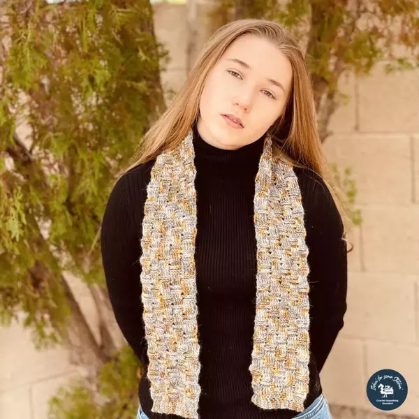 Easy Crochet Basketweave Scarf