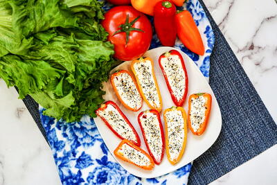Easy Everything Bagel Cream Cheese Peppers