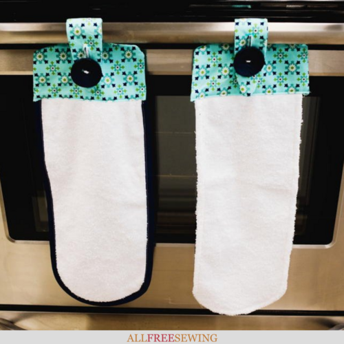 Learn To Sew A DIY Hanging Tea Towel