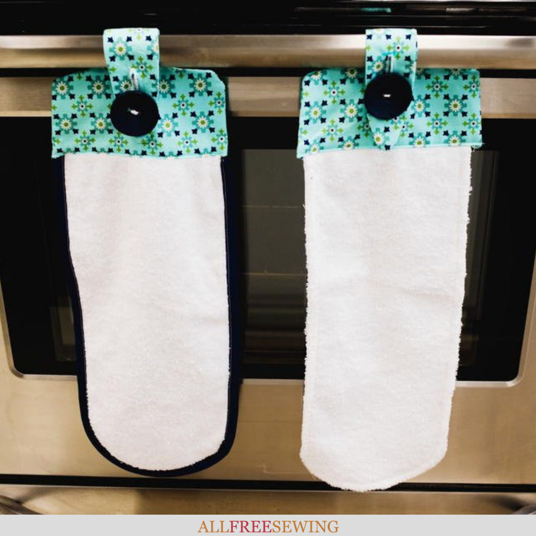 Doggie Kitchen Towels Dog Themed Hanging Kitchen Towels Towel With Sewn On Pot Holder Handmade Towels