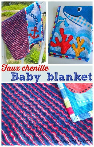 Faux Chenille Baby Blanket