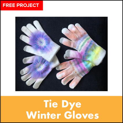 Tie Dye Winter Gloves