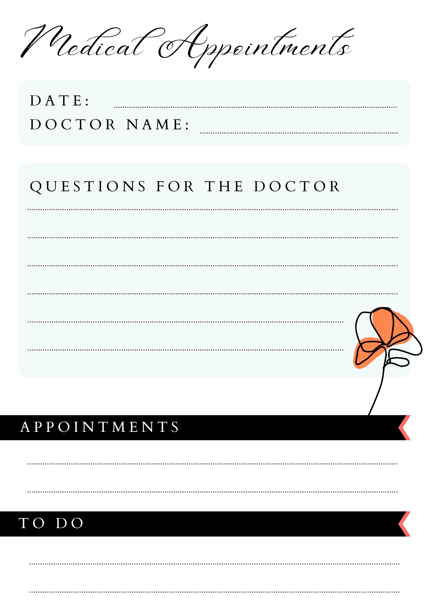 Doctor Appointment Printables AllFreePaperCrafts com Doctor Appointment Printables AllFreePaperCrafts com