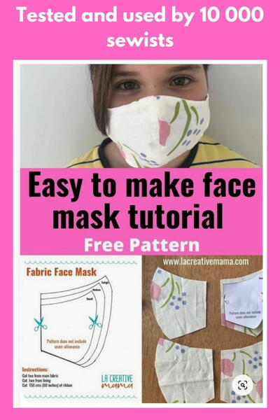 How To Make A Fabric Face Mask (3 Sizes)