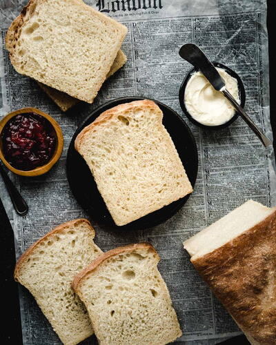Homemade English Muffin Sandwich Bread