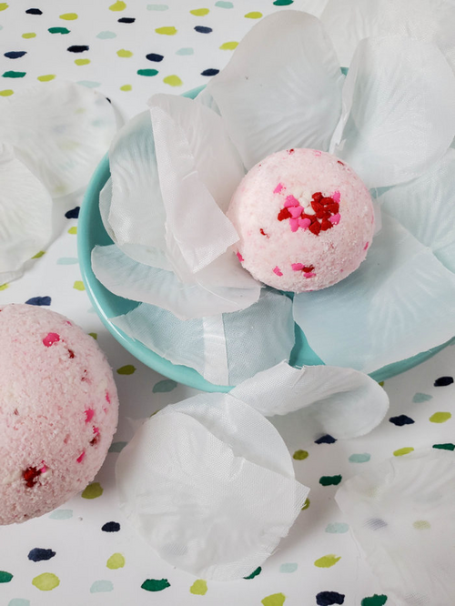 Valentine’s Bath Bombs With Sprinkles