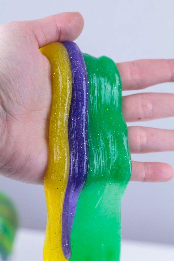 Mardi Gras Slime Recipe | AllFreeKidsCrafts.com